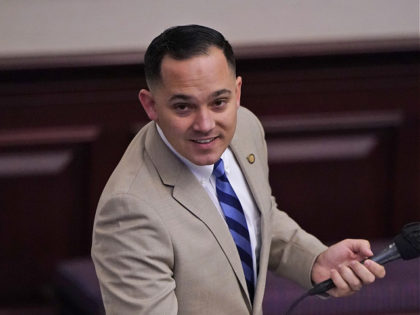 Florida Rep. Anthony Sabatini is shown after speaking during a legislative session, Wednesday, April 28, 2021, at the Capitol in Tallahassee, Fla. (AP Photo/Wilfredo Lee)