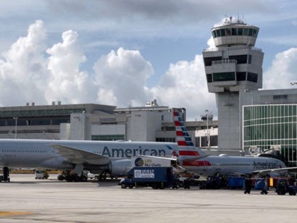 American Airlines planes are seen at the gates at Miami International Airport (MIA) on August 1, 2021 in Miami, Florida. (Photo by Daniel SLIM / AFP) (Photo by DANIEL SLIM/AFP via Getty Images)