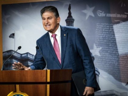 WASHINGTON, DC - NOVEMBER 01: Senator Joe Manchin (D-WV) makes a statement in the Senate T