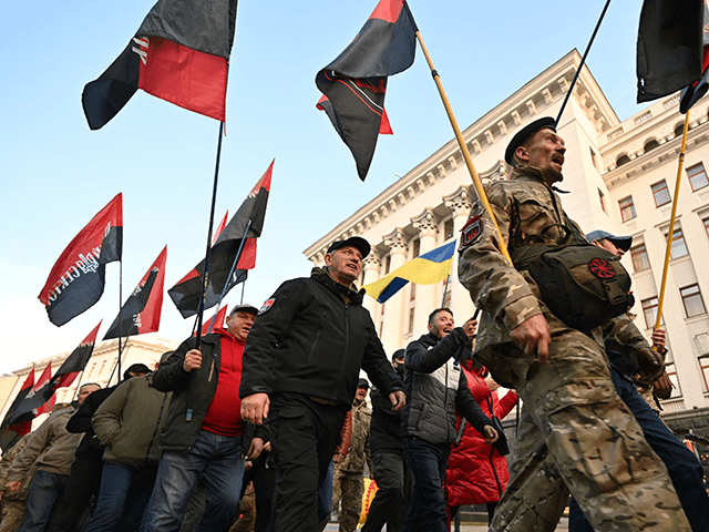 Participants of the war with Russia backed separatists on the east of Ukraine, activists o