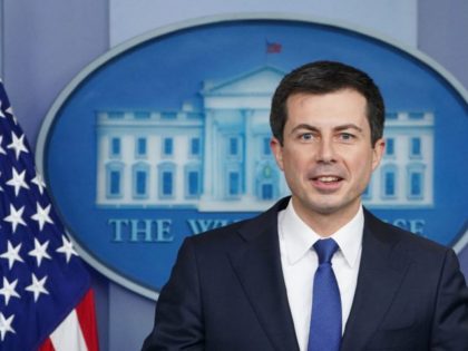 US Transportation Secretary Pete Buttigieg speaks during the daily briefing in the Brady Briefing Room of the White House in Washington, DC on November 8, 2021. (Photo by MANDEL NGAN / AFP) (Photo by MANDEL NGAN/AFP via Getty Images)