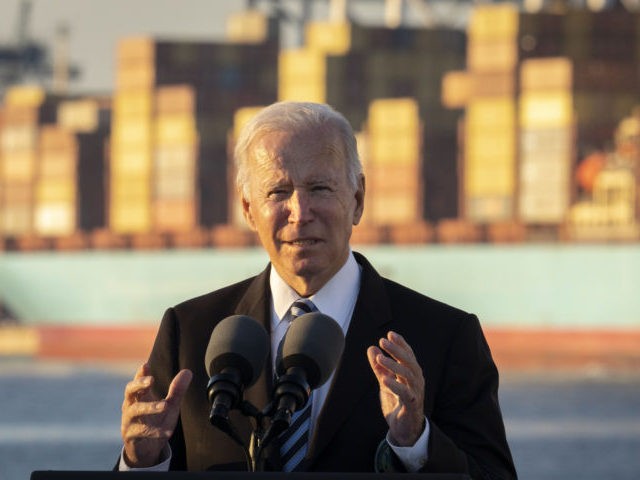 BALTIMORE, MD - NOVEMBER 10: U.S. President Joe Biden speaks about the recently passed $1.