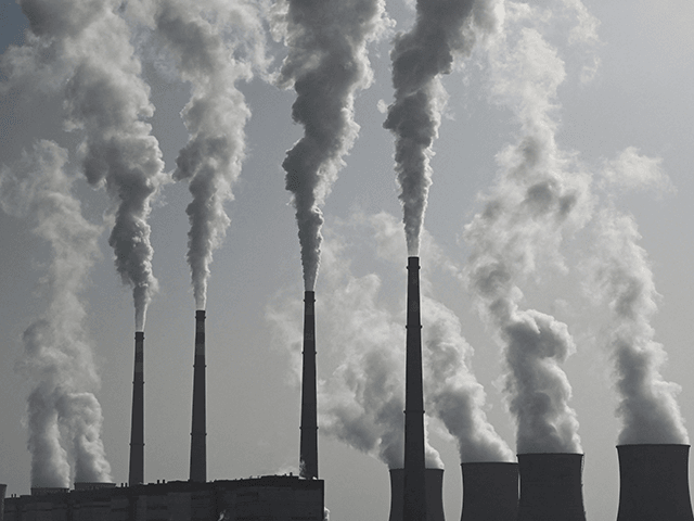 This picture shows the coal-powered Datang International Zhangjiakou Power Station in Zhan