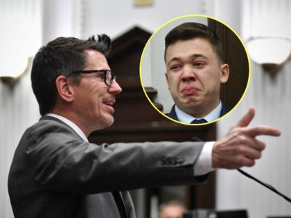 Assistant District Attorney Thomas Binger gives his closing argument during Kyle Rittenhouse's trail at the Kenosha County Courthouse on November 15, 2021 in Kenosha, Wisconsin. Rittenhouse is accused of shooting three demonstrators, killing two of them, during a night of unrest that erupted in Kenosha after a police officer shot …