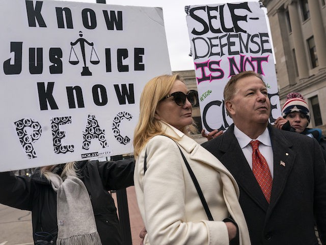 Mark McCloskey, a Republican candidate for U.S. Senate in Missouri, and his wife Patricia