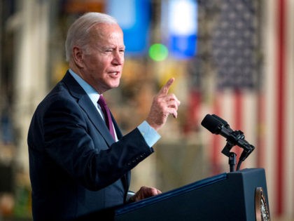DETROIT, MI - NOVEMBER 17: U.S. President Joe Biden speaks at the General Motors Factory Z
