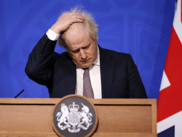 LONDON, ENGLAND - NOVEMBER 27: Prime Minister Boris Johnson speaks during a press conference after cases of the new Covid-19 variant were confirmed in the United Kingdom on November 27, 2021 in London, England. UK authorities confirmed today that two cases of the new Omicron Covid-19 variant, which had prompted …