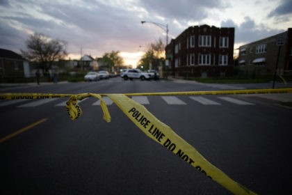 CHICAGO, IL - Chicago Police crime tape is displayed at the scene of a shooting.