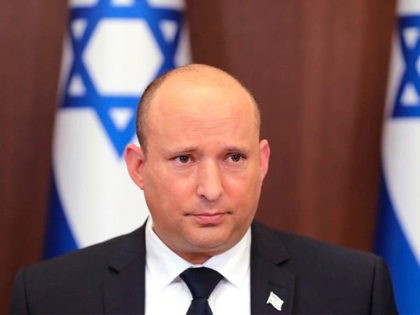 Israeli Prime Minister Naftali Bennett attends a cabinet meeting at the Prime minister's o