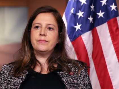 WASHINGTON, DC - JUNE 29: U.S. Rep. Elise Stefanik (R-NY) attends a press briefing following a House Republican conference meeting at the U.S. Capitol on June 29, 2021 in Washington, DC. The House Republicans said they are going to investigate the origins of the coronavirus. (Photo by Kevin Dietsch/Getty Images)