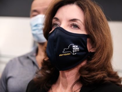 Lt. Gov. Kathy Hochul tours a Queens public school to view safety precautions ahead of its opening during the continued Covid outbreak on August 18, 2021 in New York City. Hochul, who will become the governor of New York State on August 24th, is replacing current governor Andrew Cuomo who …