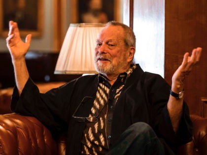 British film director Terry Gilliam speaks with reporters during an interview on the sidelines of the 41st edition of the Cairo International Film Festival (CIFF) at a hotel in the centre of the Egyptian capital Cairo on November 22, 2019. (Photo by Khaled DESOUKI / AFP) (Photo by KHALED DESOUKI/AFP …