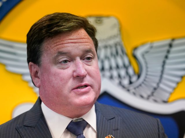 Republican attorney general candidate Todd Rokita speaks during a news conference, Wednesday, Sept. 16, 2020, in Indianapolis. (AP Photo/Darron Cummings)