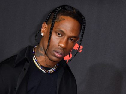 US rapper Travis Scott arrives for the 2021 MTV Video Music Awards at Barclays Center in Brooklyn, New York, September 12, 2021. (Photo by ANGELA WEISS / AFP) (Photo by ANGELA WEISS/AFP via Getty Images)