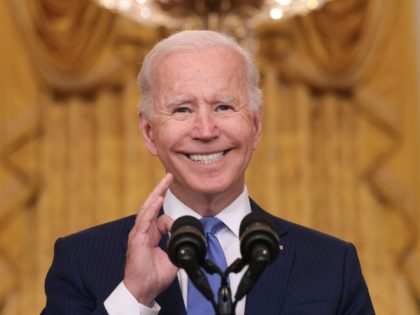 WASHINGTON, DC - SEPTEMBER 16: U.S President Joe Biden speaks during an event in the East