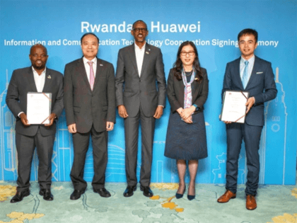 Rwanda President H.E. Paul Kagame, Huawei Chairwoman Ms. Sun Yafang and ITU Secretary General Mr. Zhao Houlin Witnessed the Signing of MOU between Rwanda Government and Huawei