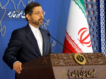 Iran's foreign ministry spokesman Saeed Khatibzadeh speaks to media during a press conference in Tehran on November 15, 2021. (Photo by AFP) (Photo by -/AFP via Getty Images)