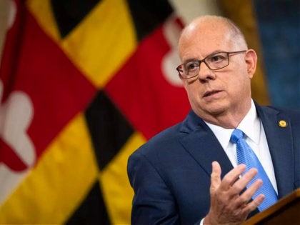 ANNAPOLIS, MD - AUGUST 05: Maryland Governor Larry Hogan holds a news conference on the state's Covid-19 situation, at the Maryland State Capitol on August 5, 2021 in Annapolis, Maryland. With the Delta variant of COVID-19 on the rise, Governor Hogan announced that state employees working in congregate living facilities …