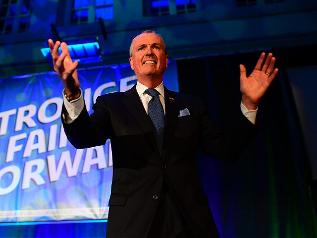 ASBURY PARK, NJ - NOVEMBER 02: New Jersey Governor Phil Murphy speaks during an election n