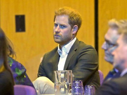 EDINBURGH, SCOTLAND - FEBRUARY 26: Prince Harry, Duke of Sussex listens as he attends a sustainable tourism summit at the Edinburgh International Conference Centre on February 26, 2020 in Edinburgh, Scotland. (Photo by Andrew Milligan-WPA Pool/Getty Images)