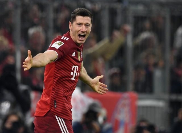 Robert Lewandowski scored his 13th Bundesliga goal this season for Bayern Munich on Saturd