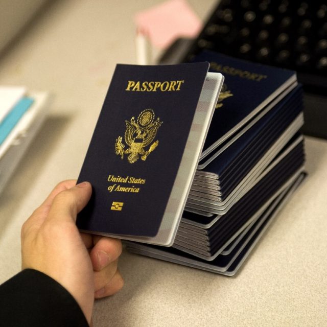 A stack of US passports seen in 2007. A group of accidential Americans are seeking the resumption of services to renounce citizenship