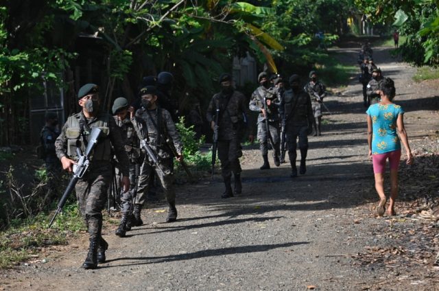 Guatemalan troops on patrol in October El Estor, an indigenous municipality in northeaster