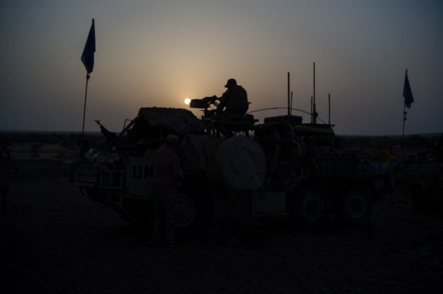 Shine a light: UN peacekeepers are among the array of forces in Mali's troubled northeast