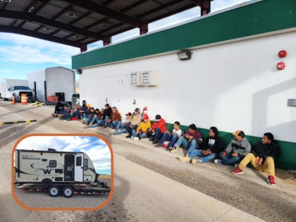 Van Horn Station Border Patrol agents find a group of 20 migrants loaded in an RV travel trailer. (Photos: U.S. Border Patrol/Big Bend Sector)