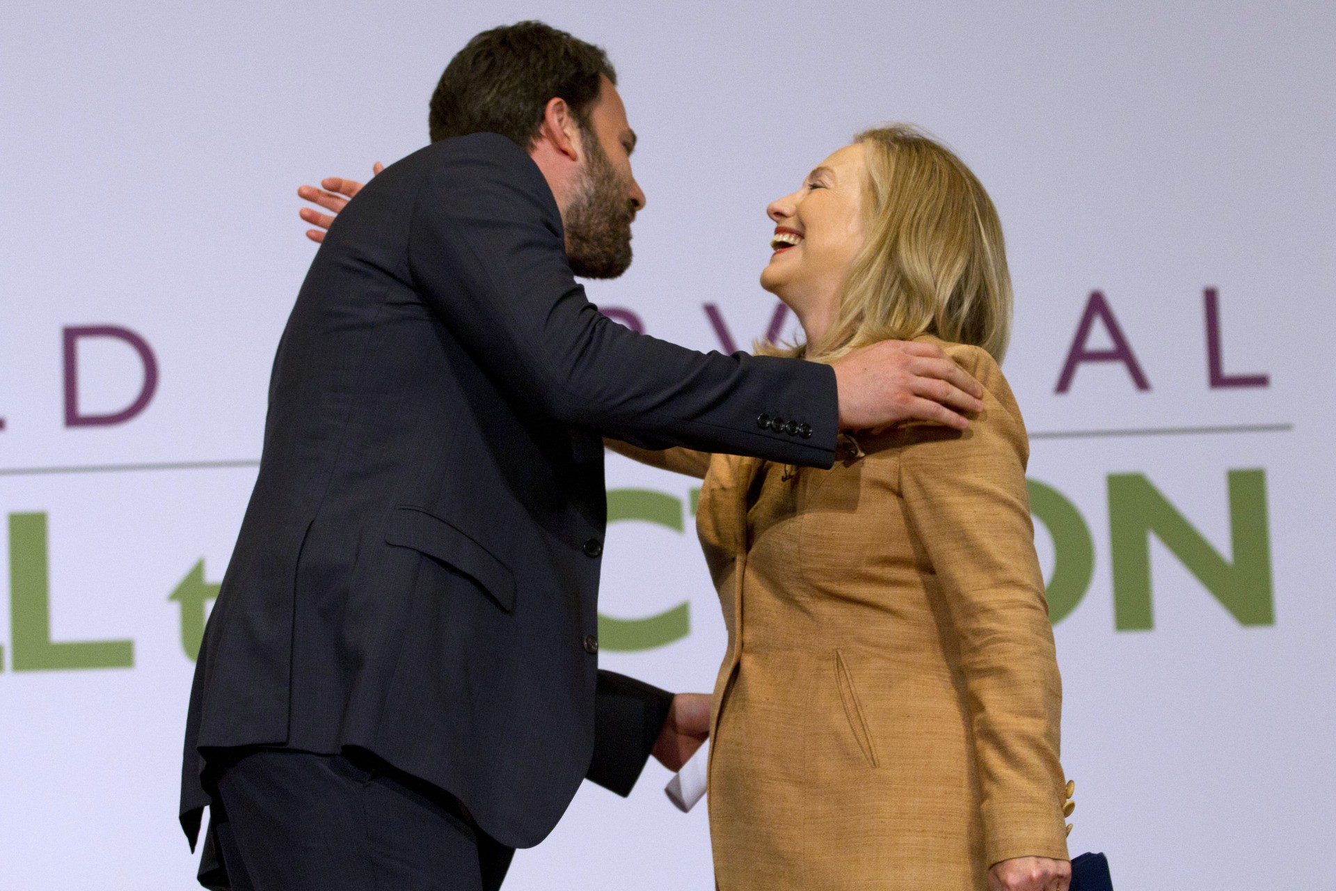 Afleck with Clinton