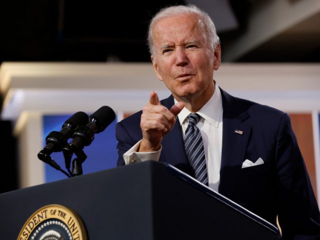 WASHINGTON, DC - DECEMBER 10: U.S. President Joe Biden answers reporters' questions after delivering closing remarks for the White House's virtual Summit For Democracy in the Eisenhower Executive Office Building on December 10, 2021 in Washington, DC. According to the State Department, the summit brought together 100 leaders from government, …