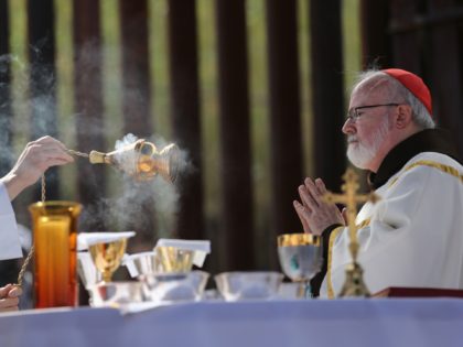 NOGALES, AZ - APRIL 01: Archbishop of Boston Cardinal Sean O'Malley celebrates Mass next t
