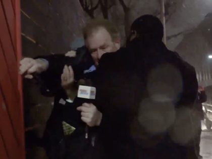 David Menzies and Trudeau security (Courtesy Rebel News)