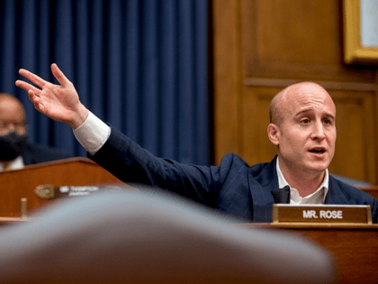 Rep. Max Rose, (D-NY), questions Federal Emergency Management Agency Administrator Peter Gaynor as he testifies before a House Committee on Homeland Security meeting on Capitol Hill, July 22, 2020 in Washington, DC.