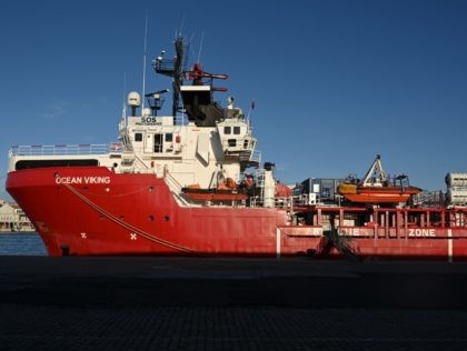 The NGO SOS Mediteranee's rescue ship "Ocean Viking" is docked in Marseille harbour on December 29, 2020. - The migrants rescue ship Ocean Viking was detained and immobilised by Italian authorities for five months and is in Marseille since its release. It will leave again for a new rescue campaign …