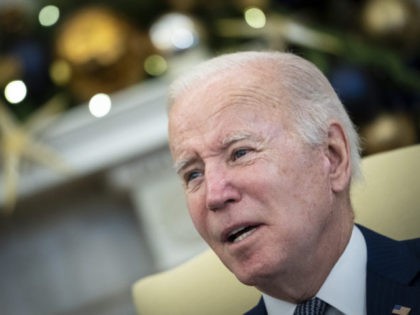 WASHINGTON, DC - DECEMBER 13: U.S. President Joe Biden speaks during a briefing about the