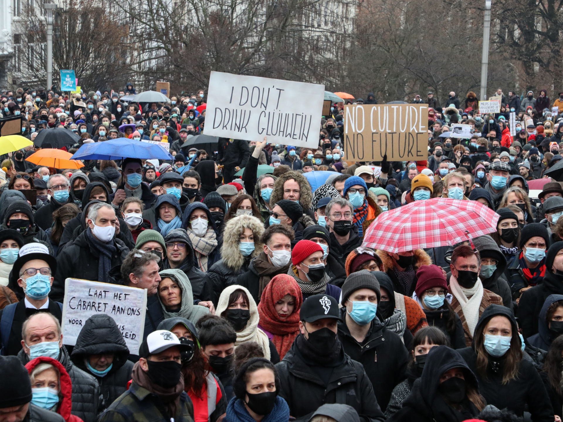 Thousands Protest in Brussels Over Lockdown Restrictions on Arts Sector - Vimarsana News