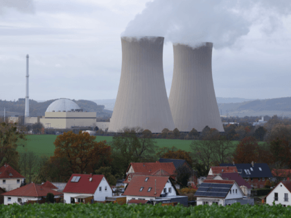 GROHNDE, GERMANY - NOVEMBER 08: Steam rises from cooling towers of the Grohnde Nuclear Pow