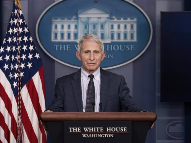 WASHINGTON, DC - DECEMBER 01: Dr. Anthony Fauci, Director of the National Institute of Allergy and Infectious Diseases and the Chief Medical Advisor to the President, gives an update on the Omicron COVID-19 variant during the daily press briefing at the White House on December 01, 2021 in Washington, DC. …