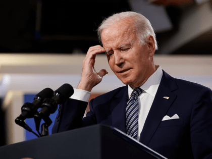 U.S. President Joe Biden answers reporters' questions after delivering closing remarks for