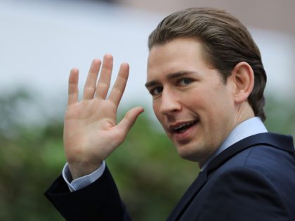 BRUSSELS, BELGIUM - OCTOBER 19: Austrian Chancellor in waiting Sebastian Kurz arrives ahead of a European Council Meeting at the Council of the European Union building on October 19, 2017 in Brussels, Belgium. Britain's Prime Minister Theresa May attends along with the other 27 members Heads of State. Under discussion …