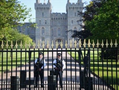 WINDSOR, ENGLAND - MAY 19: Police officers are seen ahead of the wedding of Prince Harry