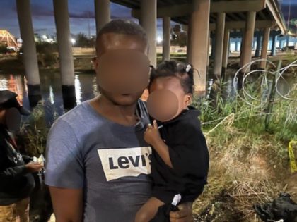 Del Rio Sector agents rescue a man and his 1-yr-old child. (U.S. Border Patrol/Del Rio Sector)