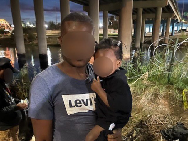 Del Rio Sector agents rescue a man and his 1-yr-old child. (U.S. Border Patrol/Del Rio Sec