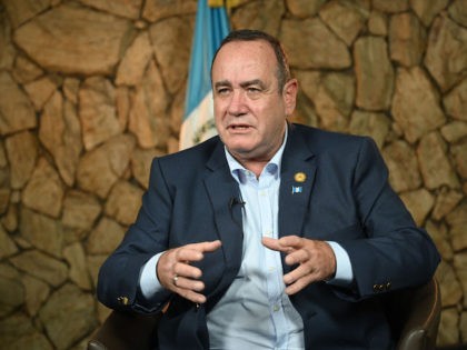 President-elect Alejandro Giammattei speaks during a interview with AFP in Guatemala City