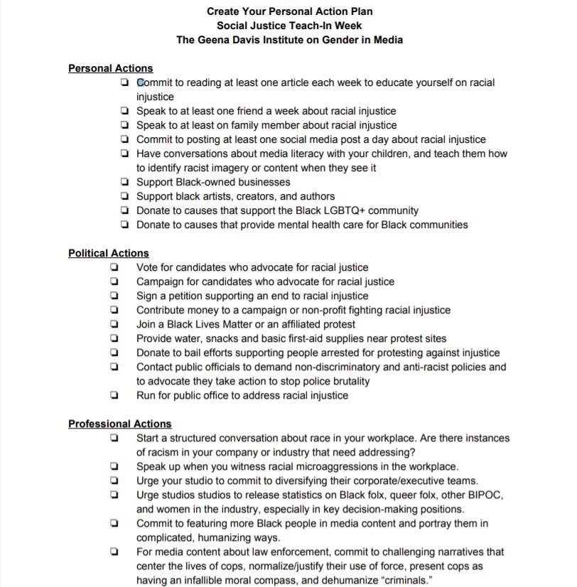 Farmington Public Schools' "Personal Action Plan" worksheet. (farmington.k12.mi.us)