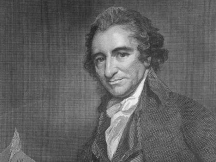 circa 1780: Thomas Paine, (1737 - 1809), English-born revolutionary writer and propagandist. Produced publications that helped shape the course of both the American and French Revolutions including 'Common Sense', 'The Crisis', 'The Rights of Man', and 'The Age of Reason'. (Photo by Hulton Archive/Getty Images)