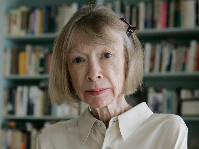 FILE - Author Joan Didion poses for a portrait, Monday, Sept. 26, 2005, in her New York ap