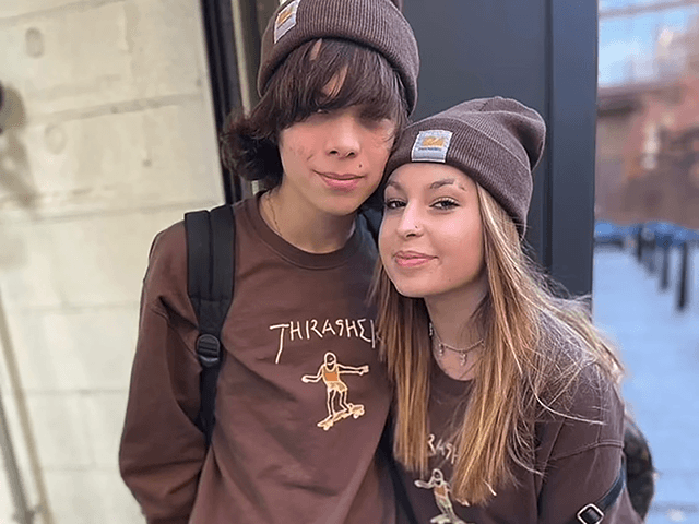 Vincent Abolafia, 15, and his girlfriend Kaileigh Catalano, also 15