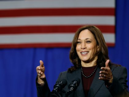 BRANDYWINE, MARYLAND - DECEMBER 13: U.S. Vice President Kamala Harris delivers remarks at the Prince George’s County Brandywine Maintenance Facility on December 13, 2021 in Brandywine, Maryland. The county is working to electrify its entire vehicle fleet. During the visit Harris announced the Biden Administration's new Electric Vehicle Charging Action …